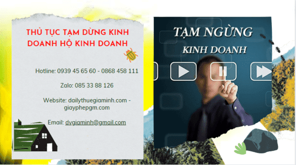 Thủ tục tạm dừng kinh doanh hộ kinh doanh tại Thái Nguyên 4 Thủ tục tạm dừng kinh doanh hộ cá thể 2022 tại Thái Nguyên