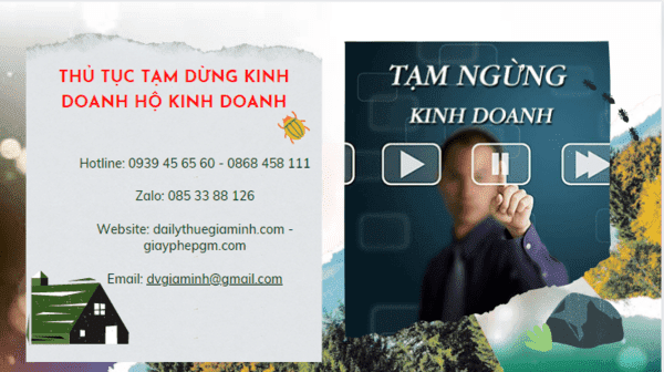 Thủ tục tạm dừng kinh doanh hộ kinh doanh tại Phú Thọ 4 Thủ tục tạm dừng kinh doanh hộ cá thể 2023 tại Phú Thọ