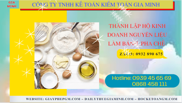 Thành lập hộ kinh doanh nguyên liệu làm bánh, pha chế tại quảng ninh 6 Hồ sơ thành lập hộ kinh doanh nguyên liệu làm bánh, pha chế gồm những gì tại Quảng Ninh