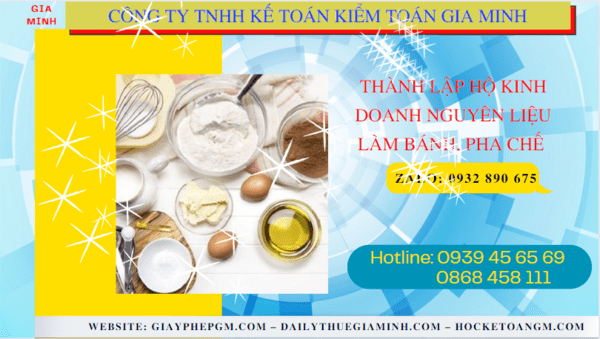 Thành lập hộ kinh doanh nguyên liệu làm bánh, pha chế tại Hoà Bình 6 Hồ sơ thành lập hộ kinh doanh nguyên liệu làm bánh, pha chế gồm những gì tại Hòa Bình