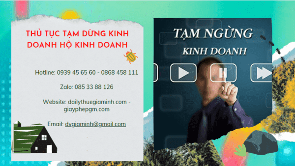 Thủ tục tạm dừng kinh doanh hộ kinh doanh tại Lạng Sơn 4 Thủ tục tạm dừng kinh doanh hộ cá thể 2022 tại Lạng Sơn