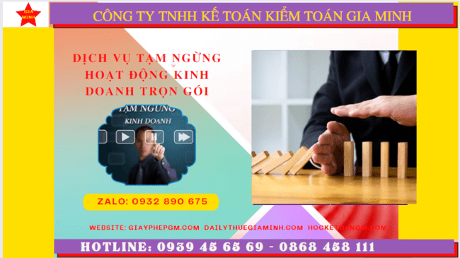 Dịch vụ thủ tục tạm ngừng kinh doanh trọn gói tại Tuyên Quang
