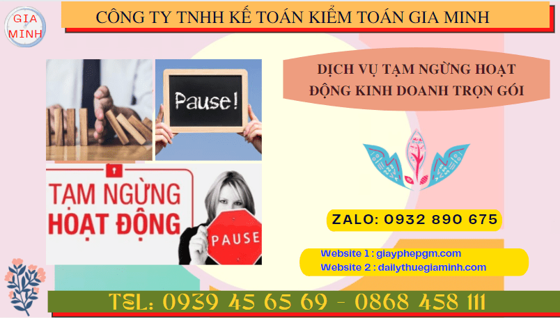 Dịch vụ tạm ngừng hoạt động kinh doanh trọn gói tại Yên Bái 4 Thủ tục tạm ngừng hoạt động kinh doanh công ty tại Yên Bái