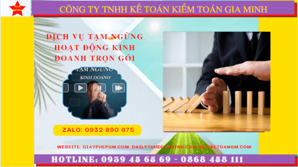 Dịch vụ thủ tục tạm ngừng kinh doanh trọn gói tại Lai Châu