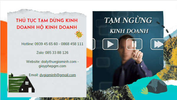 Thủ tục tạm dừng kinh doanh hộ kinh doanh tại Bắc Kạn 4 Thủ tục tạm dừng kinh doanh hộ cá thể 2022 tại Bắc Cạn