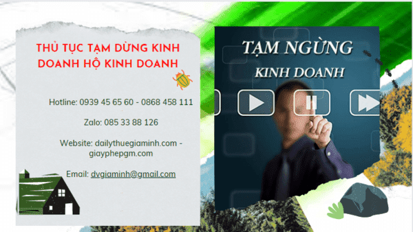Thủ tục tạm dừng kinh doanh hộ kinh doanh tại Bắc Giang 4 Thủ tục tạm dừng kinh doanh hộ cá thể 2022 tại Bắc Giang