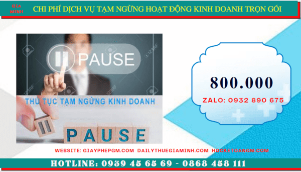 Dịch vụ tạm ngừng hoạt động kinh doanh trọn gói tại Hưng Yên 6 Chi phí thủ tục tạm ngừng kinh doanh công ty tại Hưng Yên
