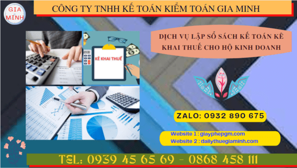 Dịch vụ lập sổ sách kế toán kê khai thuế cho hộ kinh doanh tại Thành Phố Cần Thơ