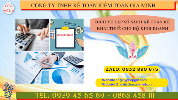 Dịch vụ lập sổ sách kế toán kê khai thuế cho hộ kinh doanh tại Bạc Liêu – Trọn gói, uy tín 4 Dịch vụ lập sổ sách kế toán kê khai thuế cho hộ kinh doanh tại Bạc Liêu