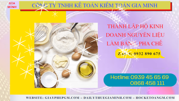 Hồ sơ thành lập hộ kinh doanh nguyên liệu làm bánh, pha chế gồm những gì tại TP Hưng Yên