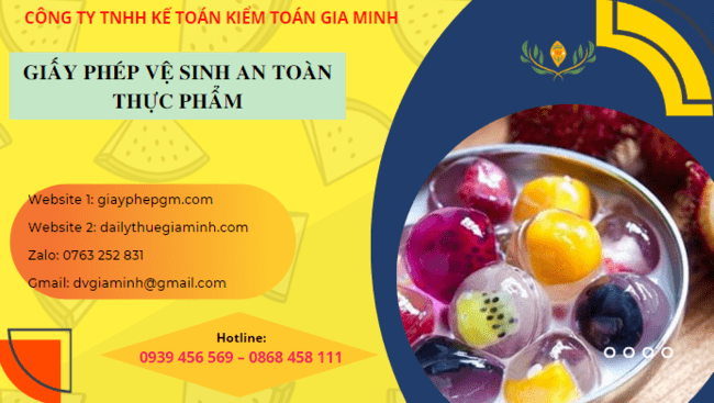 Dịch vụ đăng ký cấp giấy chứng nhận vệ sinh an toàn toàn thực phẩm sản xuất thạch trái cây