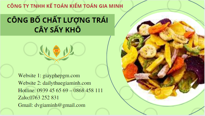 Hướng dẫn công bố chất lượng trái cây sấy khô 6 Dịch vụ công bố chất lượng trái cây sấy khô mới nhất 2023