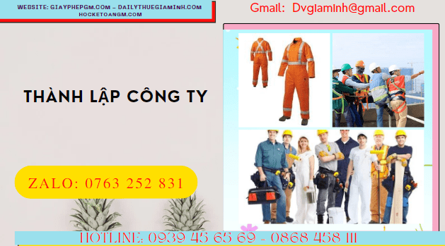 Dịch vụ thành lập công ty kinh doanh đồ bảo hộ lao động