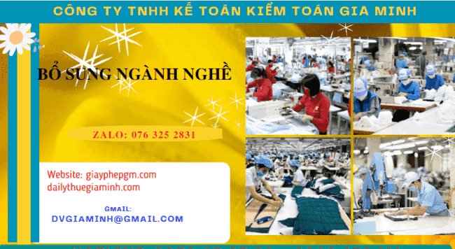 Bổ sung ngành nghề kinh doanh hàng may mặc 1 Thủ tục bổ sung ngành nghề sản xuất hàng may mặc