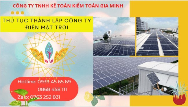 Thủ tục xin giấy phép kinh doanh điện mặt trời