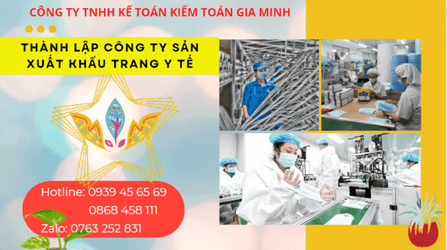 Thành lập công ty sản xuất khẩu trang y tế 7 Thành lập công ty sản xuất khẩu trang y tế trọn gói năm 2023