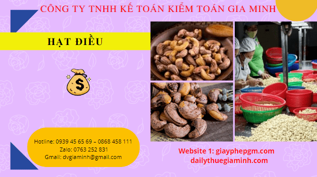 BỔ SUNG NGÀNH NGHỀ KINH DOANH BÁN BUÔN HẠT ĐIỀU 1 Bổ sung ngành nghề kinh doanh bán buôn hạt điều