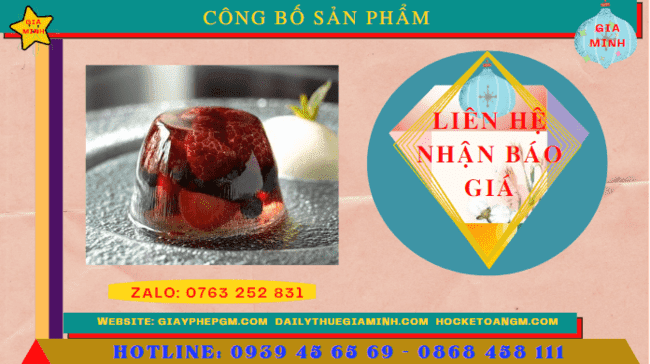 Thủ tục công bố sản phẩm thạch hoa quả 5 Chi phí công bố thạch trái cây trọn gói