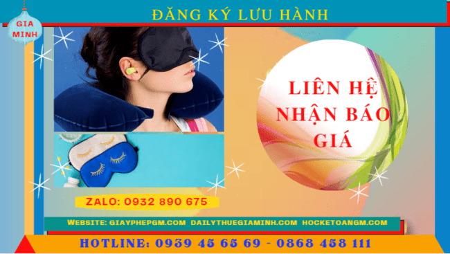 Chi phí đăng ký lưu hành miếng che mắt ngủ