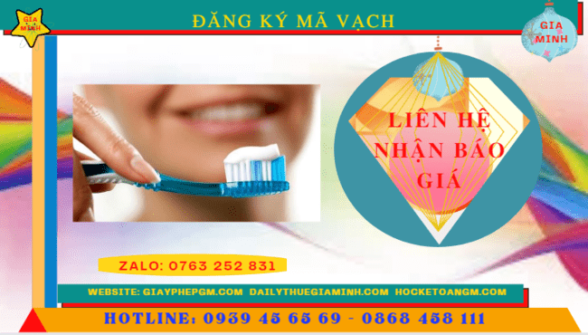 Đăng ký mã số vạch bàn chải đánh răng hết bao nhiêu tiền?