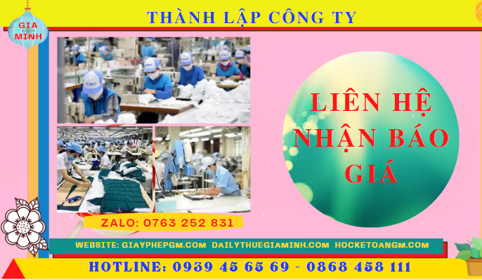 Hướng dẫn chi tiết thành lập công ty sản xuất hàng dệt may 5 Thành lập công ty sản xuất hàng dệt may bao nhiêu tiền