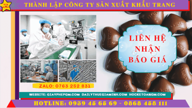Thành lập công ty sản xuất khẩu trang y tế 11 Thành lập công ty khẩu trang y tế tốn bao nhiêu tiền