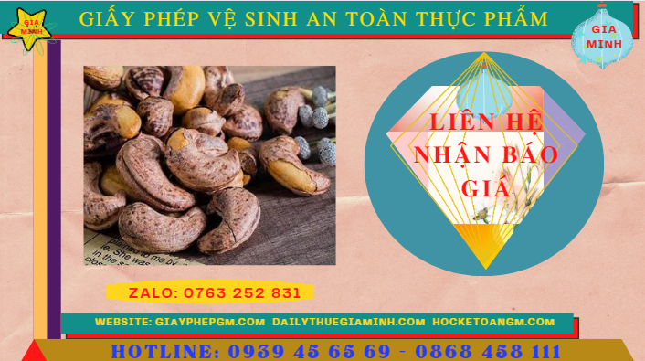 Giấy phép an toàn thực phẩm cho cơ sở sản xuất chế biến hạt điều 5 Giấy chứng nhận cơ sở đủ điều kiện an toàn thực phẩm sản xuất hạt điều