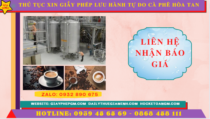 Thủ tục xin giấy phép lưu hành tự do cà phê hòa tan 2 Đăng ký lưu hành tự do cho cà phê xuất khẩu như thế nào?
