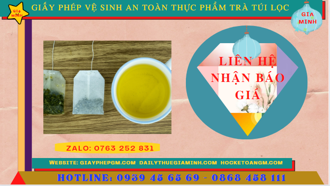 Chi phí xin giấy phép vệ sinh an toàn thực phẩm sản xuất trà túi lọc