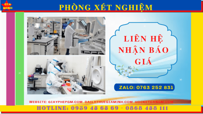 Thủ tục xin giấy phép mở phòng xét nghiệm 5 Chi phí trọn gói mở phòng xét nghiệm