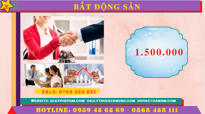 Thành lập công ty kinh doanh dịch vụ môi giới bất động sản 14 Chi phí mở công ty kinh doanh dịch vụ môi giới bất động sản