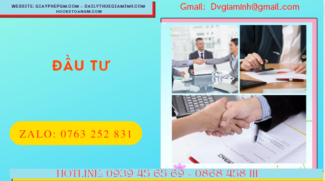 Tư vấn xin cấp phép đầu tư 5 Thủ tục xin giấy phép đầu tư mới nhất
