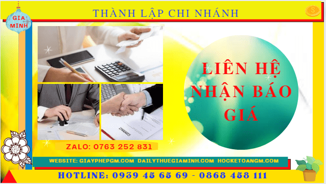 Dịch vụ đăng ký nhanh thành lập chi nhánh 5 Bảng giá thành lập chi nhánh trọn gói 200.000₫