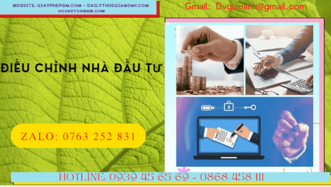 Điều chỉnh giấy chứng nhận đầu tư mới nhất