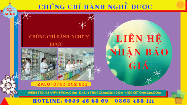 Bảng giá dịch vụ xin cấp chứng chỉ hành nghề dược