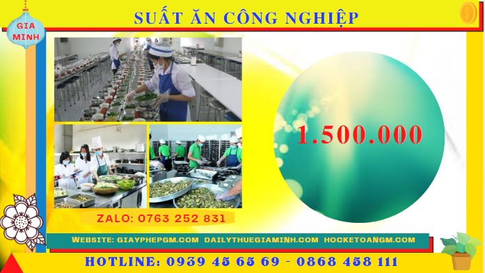 Thành lập công ty suất ăn công nghiệp 12 Chi phí trọn gói thành lập công ty suất ăn công nghiệp