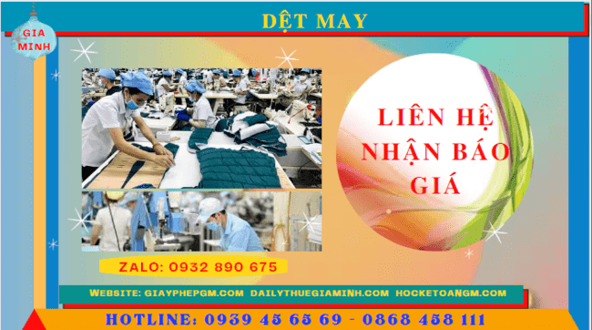 Hướng dẫn thành lập doanh nghiệp sản xuất hàng dệt may đúng quy định mới nhất 5 Chi phí trọn gói thành lập công ty sản xuất hàng may mặc
