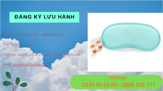Thủ tục đăng ký lưu hành miếng che mắt ngủ