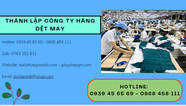 Hướng dẫn chi tiết thành lập công ty sản xuất hàng dệt may 6 Hồ sơ thành lập công ty sản xuất hàng dệt may 2023