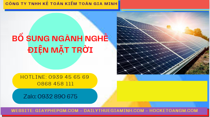 BỔ SUNG NGÀNH NGHỀ KINH DOANH ĐIỆN MẶT TRỜI 6 Hướng dẫn chi tiết bổ sung ngành nghề kinh doanh điện mặt trời
