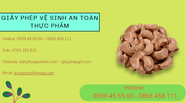 Giấy phép an toàn thực phẩm cho cơ sở sản xuất chế biến hạt điều 6 Tư vấn giấy phép an toàn thực phẩm cho cơ sở sản xuất hạt điều