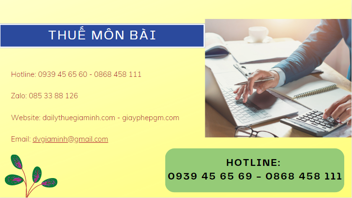Thuế môn bài là gì? cách nộp thuế và thời hạn nộp thuế môn bài 6 Cách tính thuế môn bài và nộp thuế môn bài