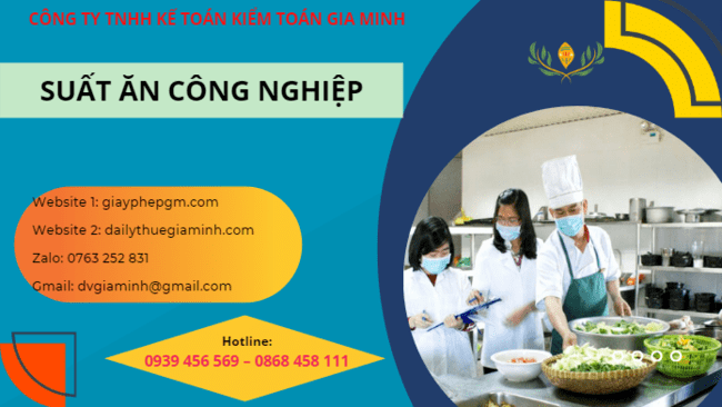 Thành lập công ty suất ăn công nghiệp 16 Đăng ký thành lập công ty suất ăn công nghiệp