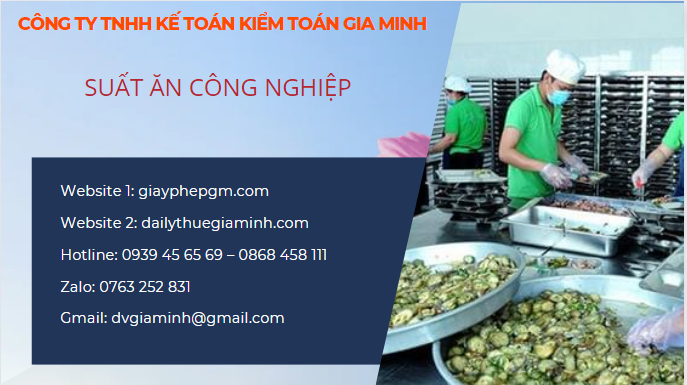 Điều kiện thủ tục thành lập công ty suất ăn Công nghiệp mới nhất