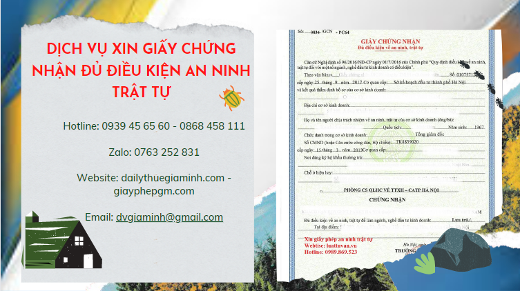 Thủ tục xin cấp giấy chứng nhận an ninh trật tự tại Phú Yên