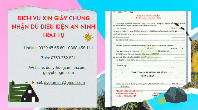 Thủ tục xin cấp giấy chứng nhận an ninh trật tự tại Thừa Thiên Huế