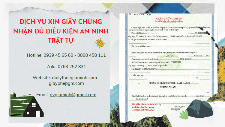 Thủ tục xin cấp giấy chứng nhận an ninh trật tự tại Yên Bái