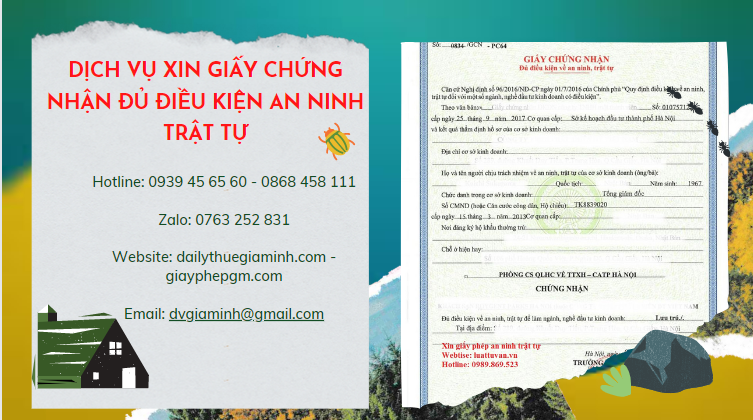 Thủ tục xin cấp giấy chứng nhận an ninh trật tự tại TP Hưng Yên
