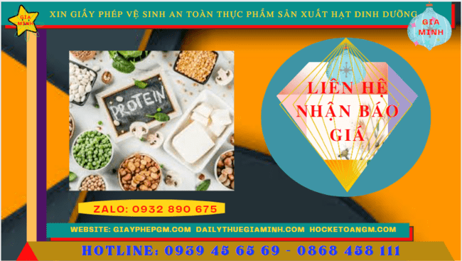 XIN GIẤY PHÉP VSATTP SẢN XUẤT HẠT DINH DƯỠNG TẠI KIÊN GIANG 2 Chi phí thủ tục cấp giấy phép vệ sinh an toàn thực phẩm hạt dinh dưỡng tại Kiên Giang