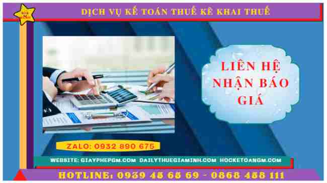 Chi phí dịch vụ kế toán thuế kê khai thuế lần đầu tại Vũng Tàu
